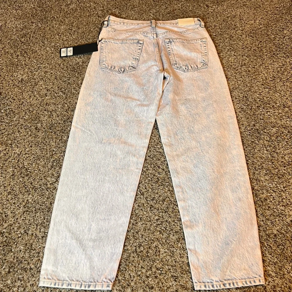 Edwin Wide Leg Jeans High Rise Acid Wash Denim Pants Relaxed Fit Size 26‎